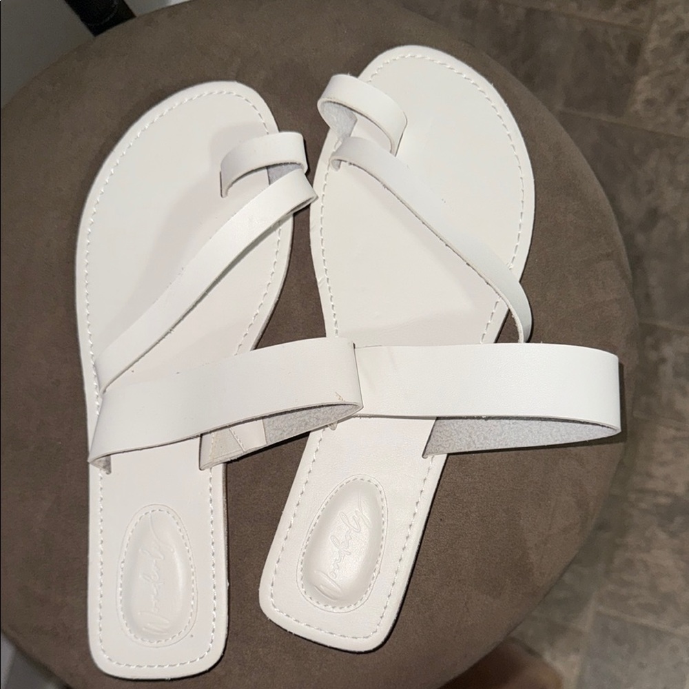 White Leather Sandals